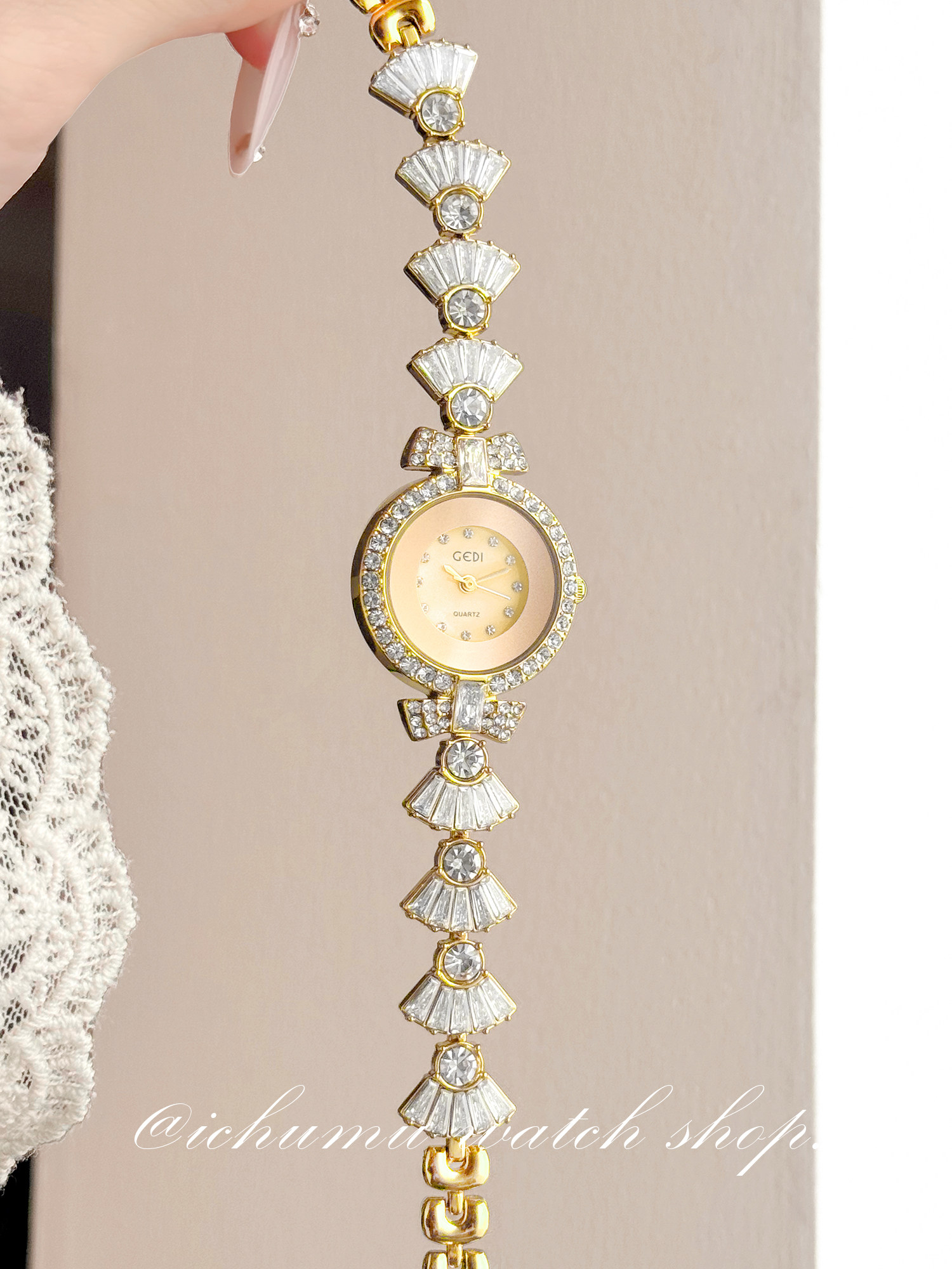 Luxury Watch Diamond - Reloj de Pulsera de Cuarzo para