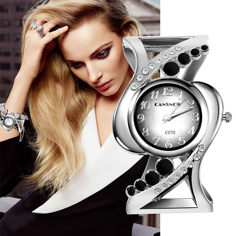 Luxury Watch Diamond - Reloj de pulsera de cristal para
