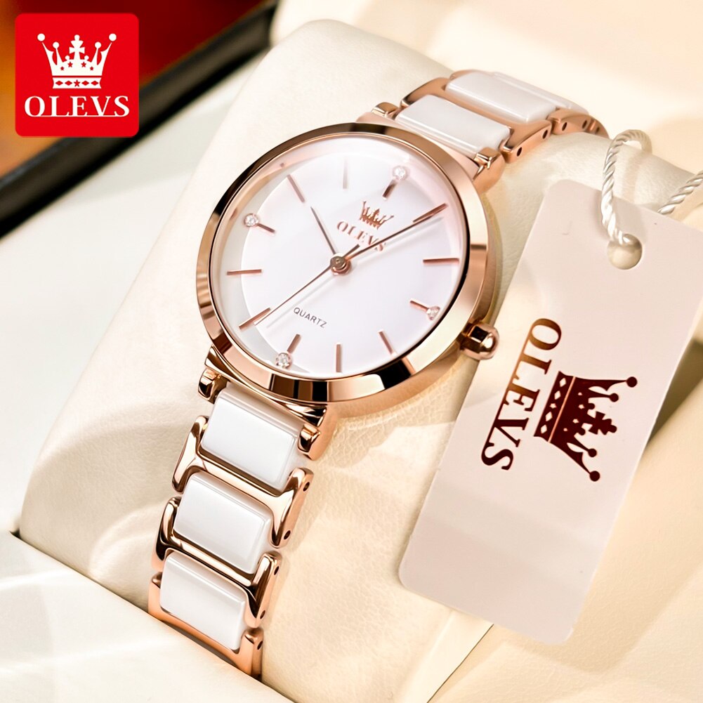 Luxury Watch Girl - OLEVS-Reloj de cuarzo con correa de