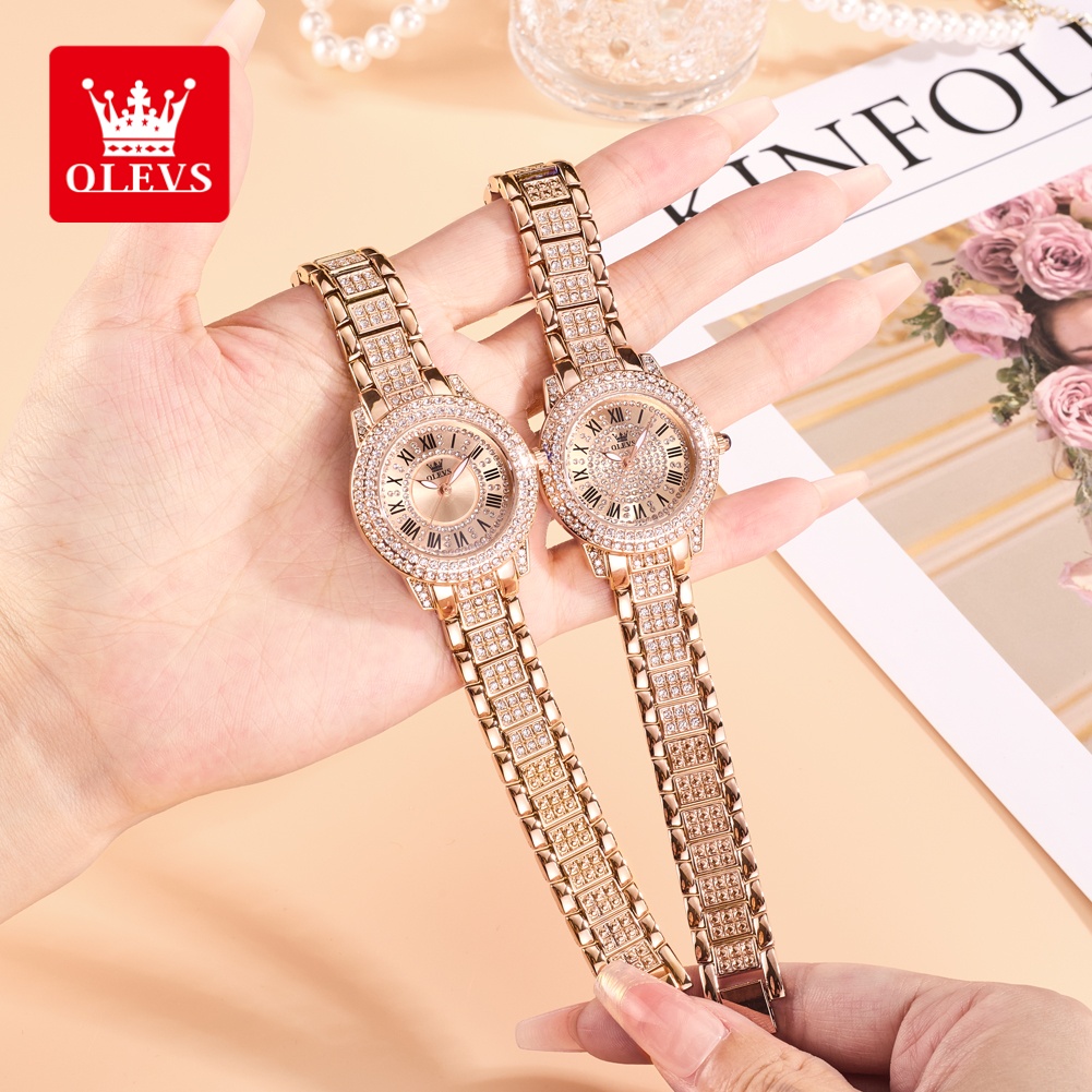OLEVS, relojes de lujo a la mo - Luxury Watch Diamond reseña y precio