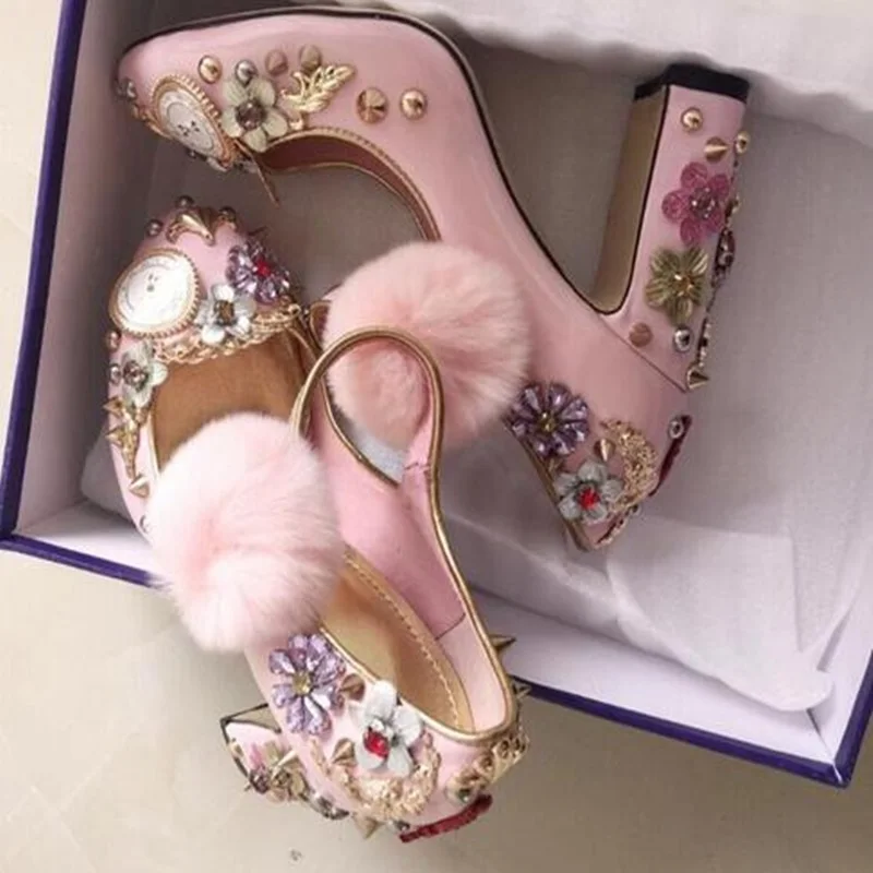 Zapatos de tacón grueso Mary J - Luxury Watch Diamond reseña y precio