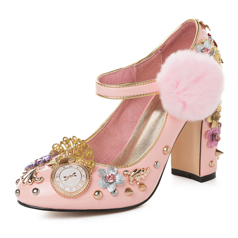 Zapatos de tacón grueso Mary J - Luxury Watch Diamond reseña y precio