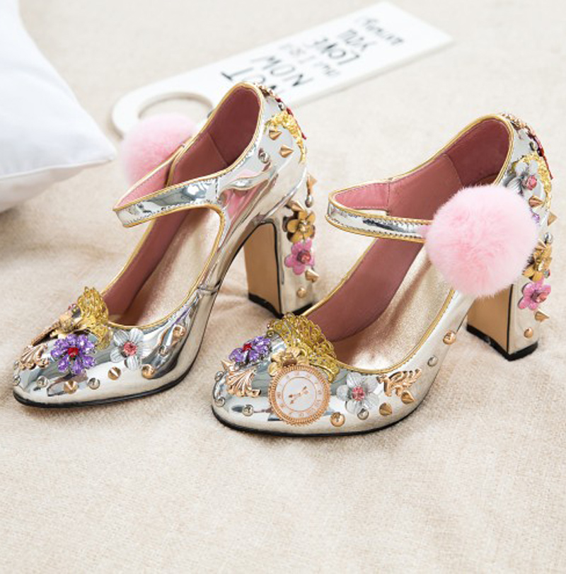 Zapatos de tacón grueso Mary J - Luxury Watch Diamond reseña y precio