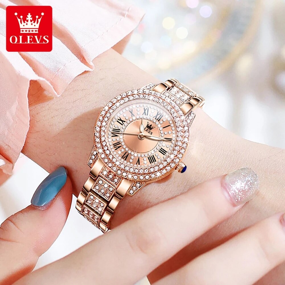 OLEVS 9943 reloj de cuarzo Ori - Luxury Watch Diamond reseña y precio