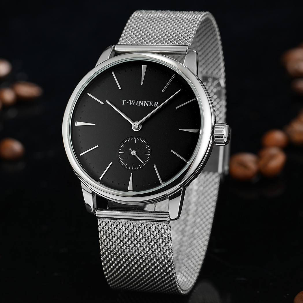 WINNER-reloj mecánico con corr - Cartier Watch Tank reseña y precio
