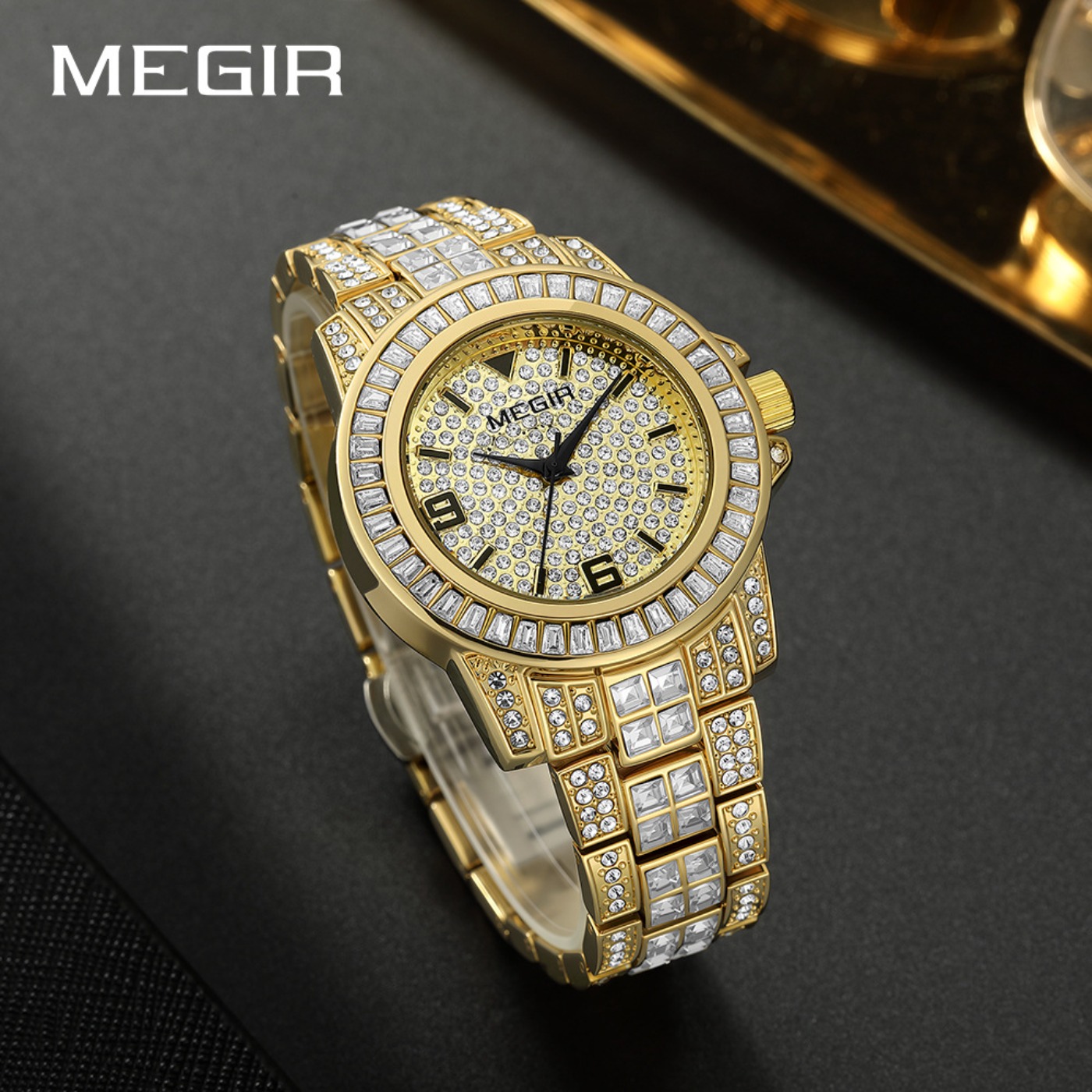Relojes MEGIR de lujo con diam - Luxury Watch Diamond reseña y precio