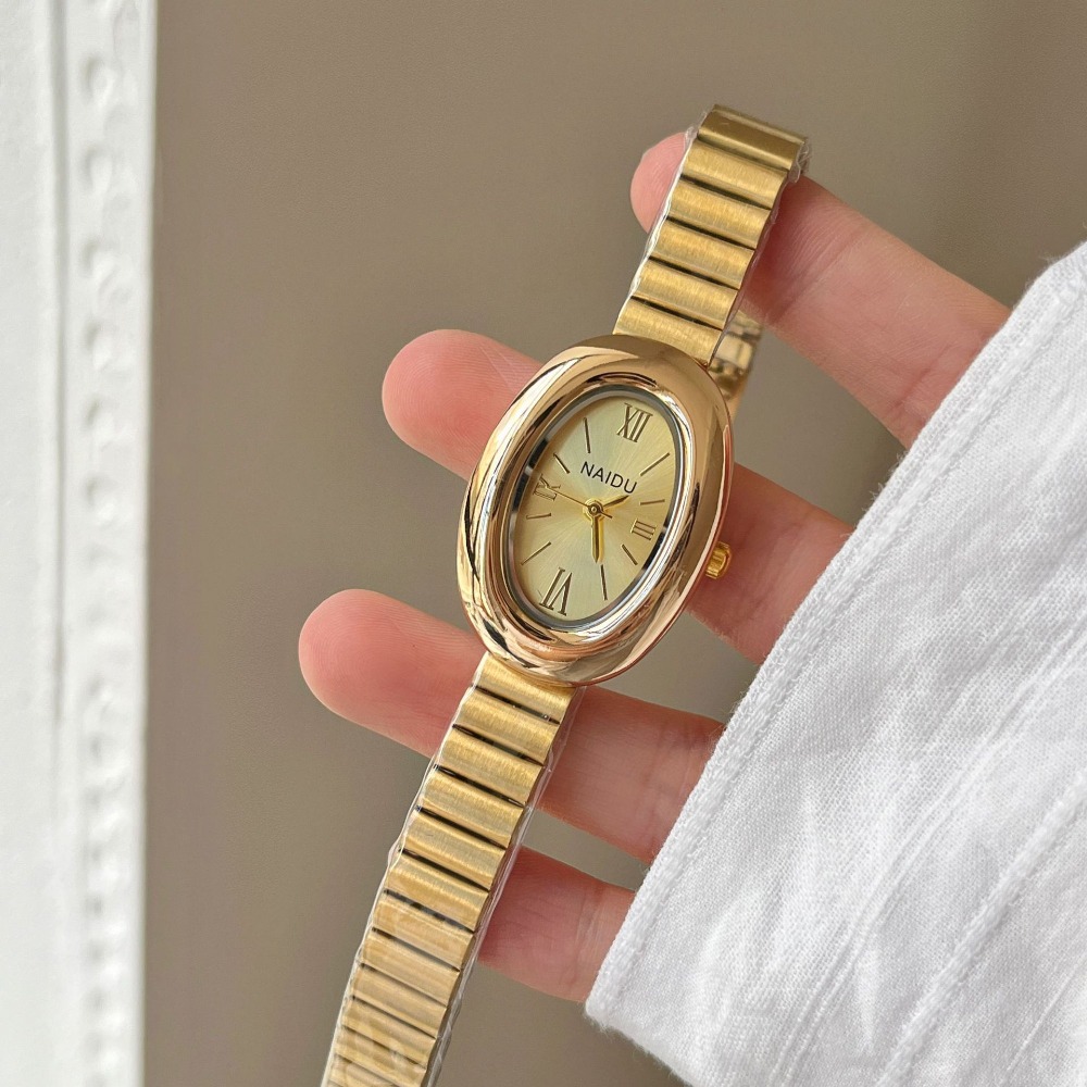 Reloj de cuarzo ovalado dorado - Luxury Watch Girl reseña y precio