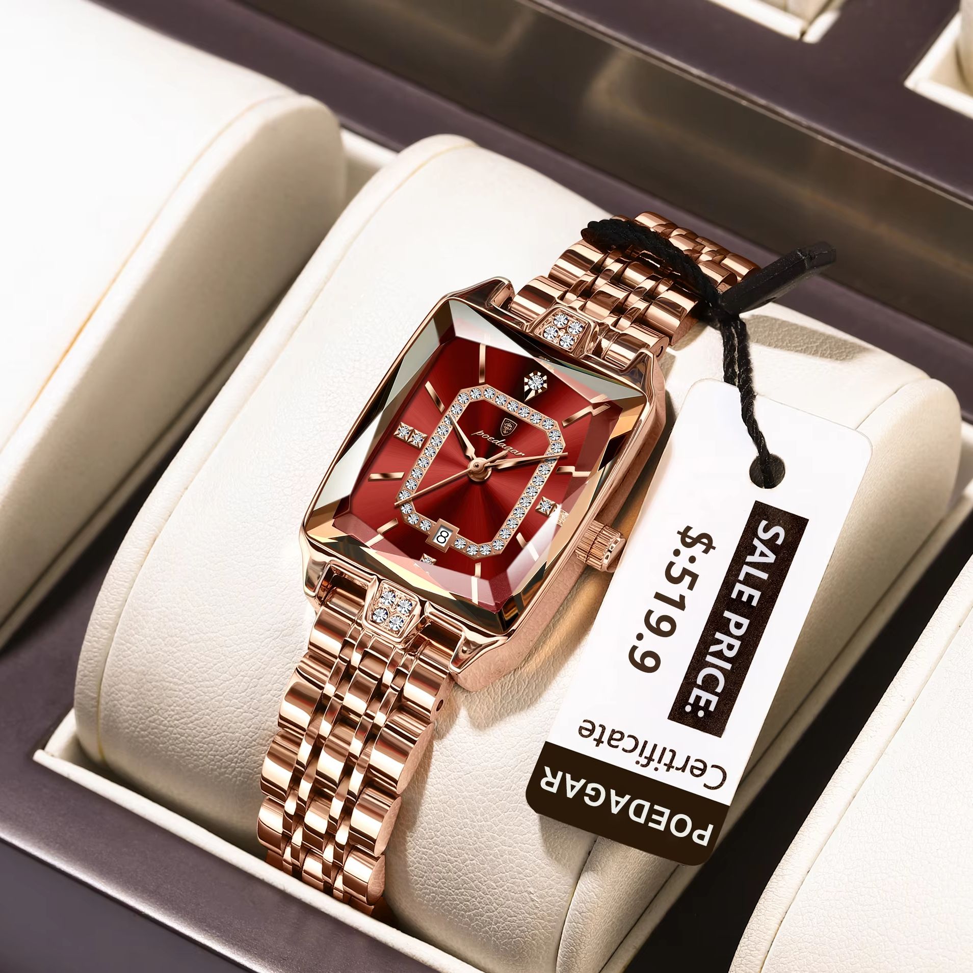 Reloj de pulsera POEDAGAR eleg - Luxury Watch Girl reseña y precio