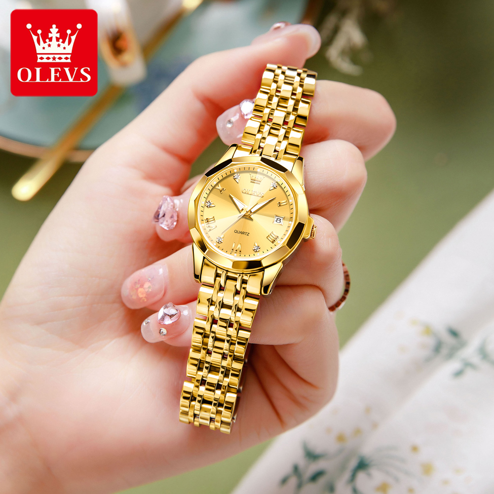 OLEVS, reloj dorado a la moda  - Luxury Watch Girl reseña y precio