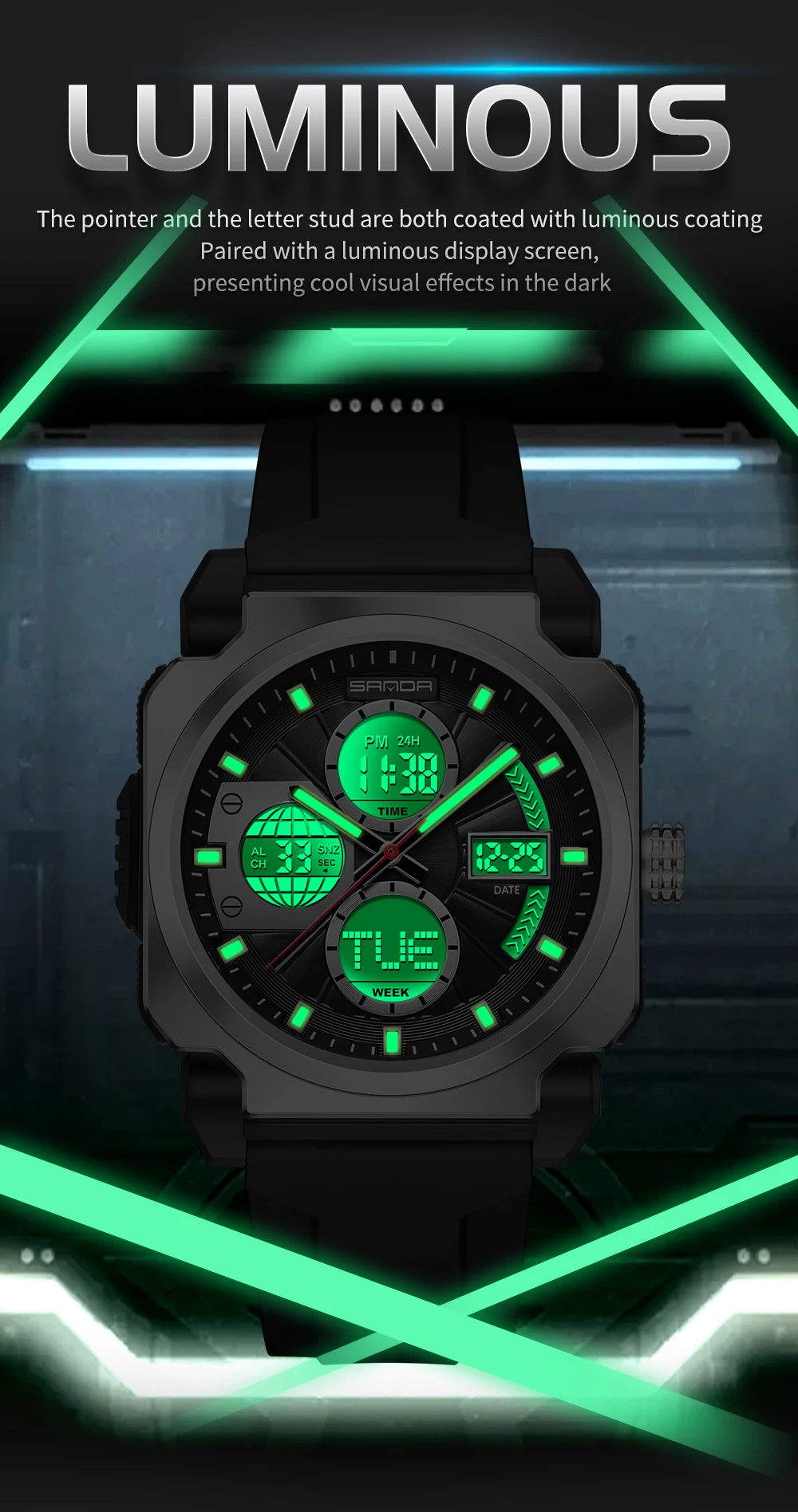 Reloj electrónico SANDA para h - Luxury Watch Shop reseña y precio