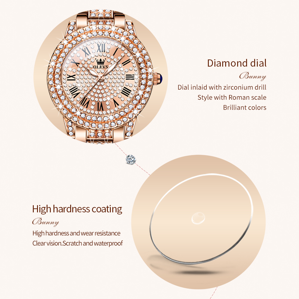 OLEVS 9943 reloj de cuarzo Ori - Luxury Watch Diamond reseña y precio